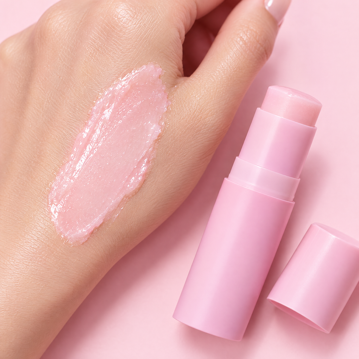 Textura del bálsamo rosa